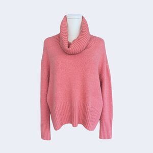 RACHEL ZOE EUC drop shoulder Wool mix turtle neck in Dusty Pink Size M